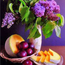 Схема вышивки «натюрморт с дыней»