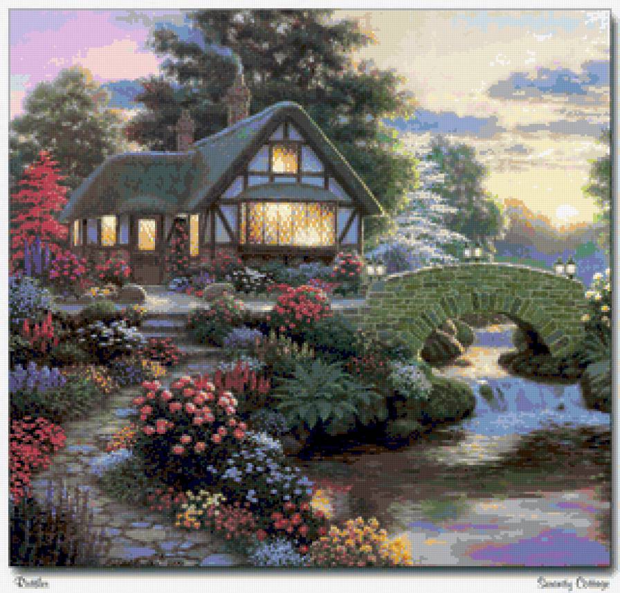 Домики из сказки. - дом, сад - предпросмотр