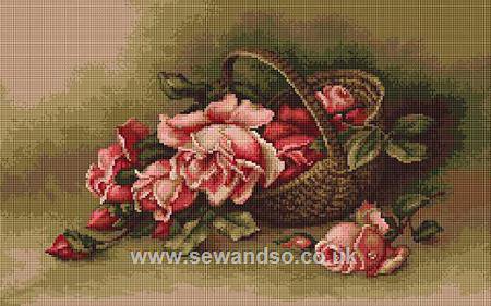 корзина с розами - оригинал