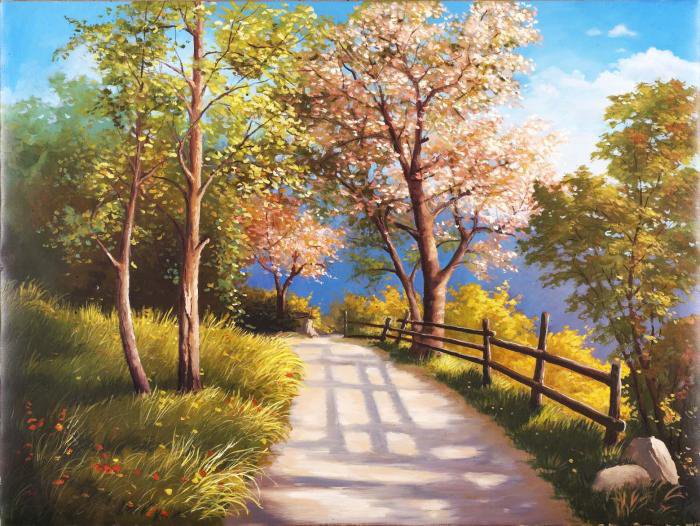 0022 - живопись, картина, красота, пейзаж, лето, природа - оригинал