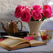 Схема вышивки «натюрморт с книгой»