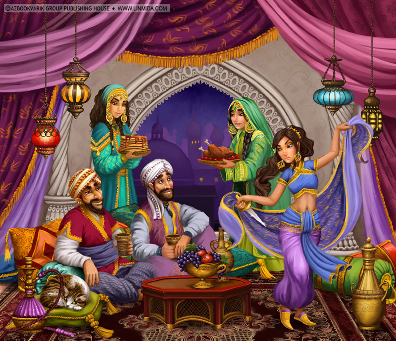 восток - гарем, мультик, картина, мультяшки - оригинал