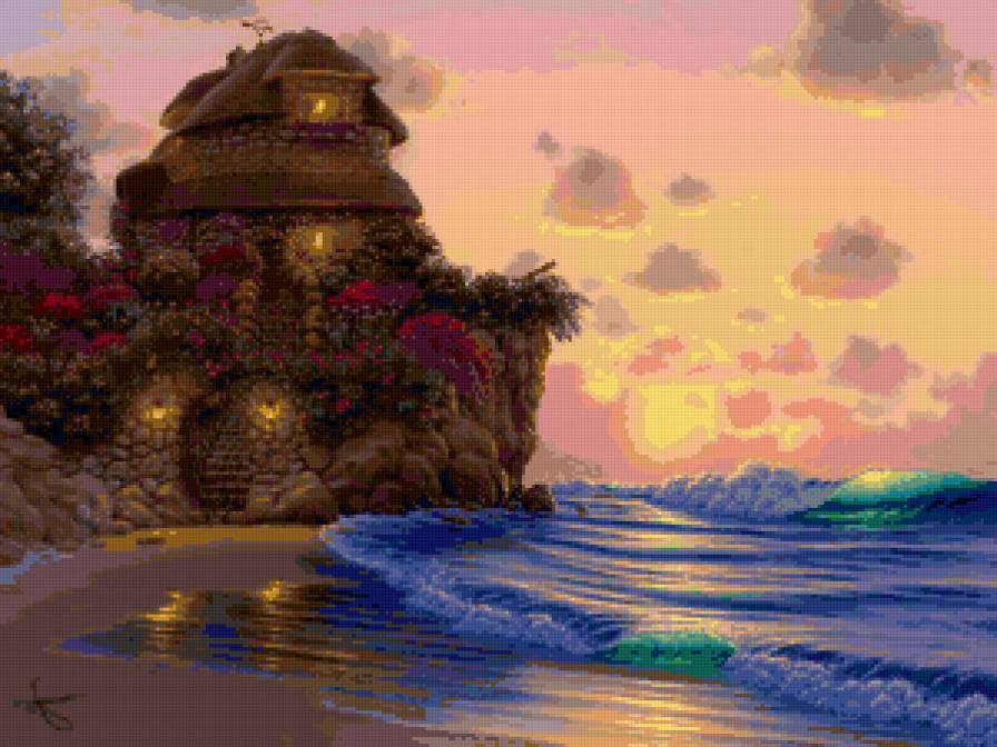 пейзаж - картина, море, природа - предпросмотр