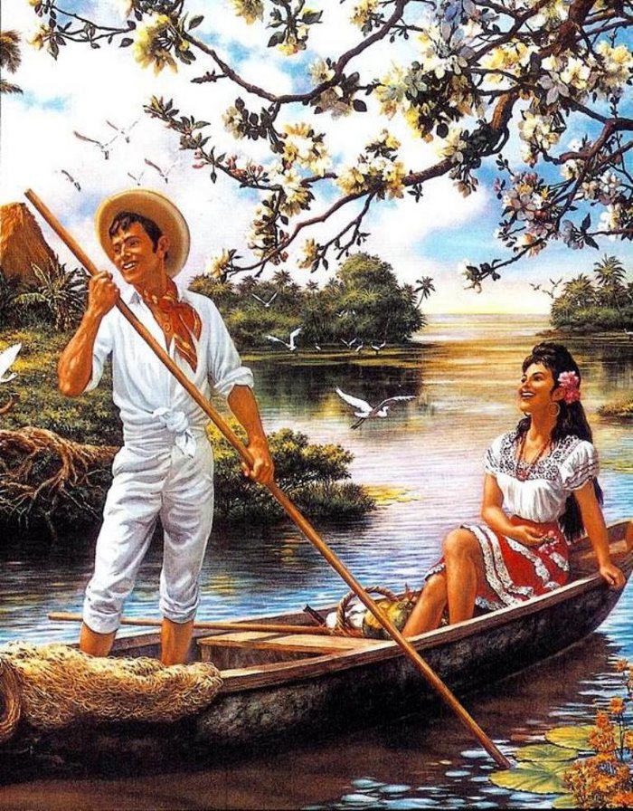 двое - пары, мексика, картина, любовь, романтика - оригинал