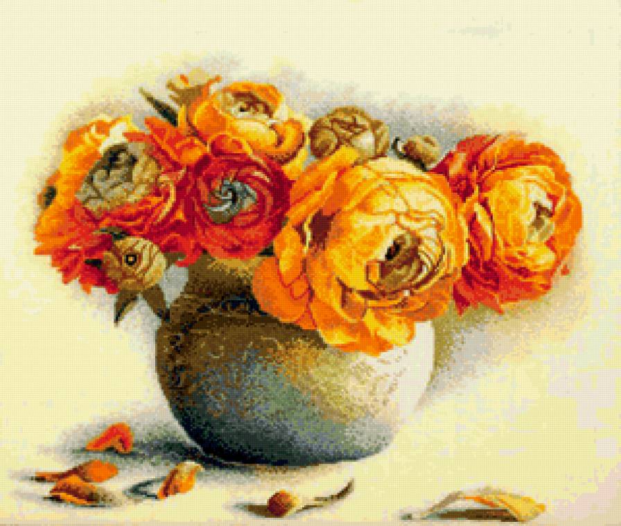 Букет - ваза, букет, цветы, натюрморт - предпросмотр