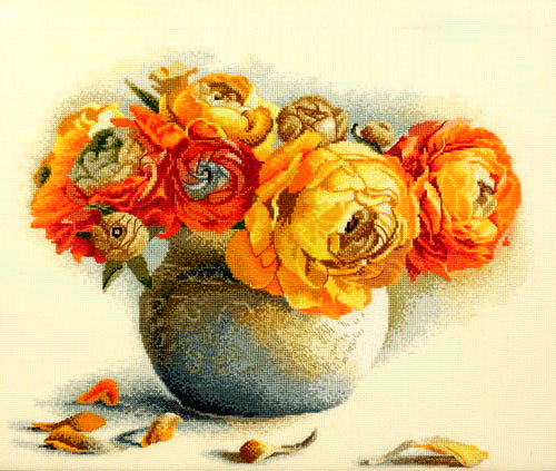 Букет - цветы, букет, ваза, натюрморт - оригинал