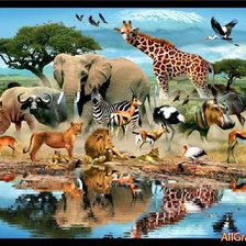 Схема вышивки «фауна африки»