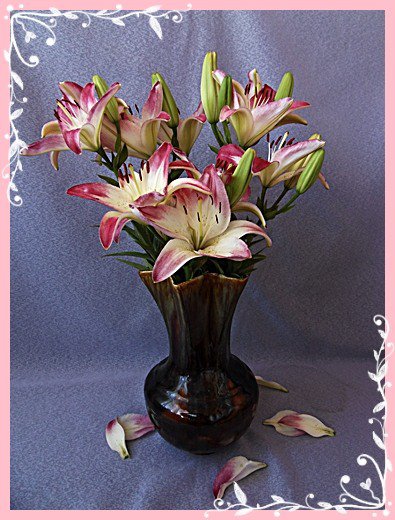 №77111 - лилии, букет, цветы - оригинал
