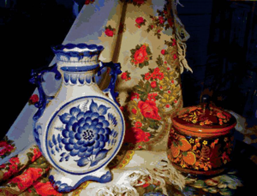 №77172 - хохлома, гжель, натюрморт - предпросмотр