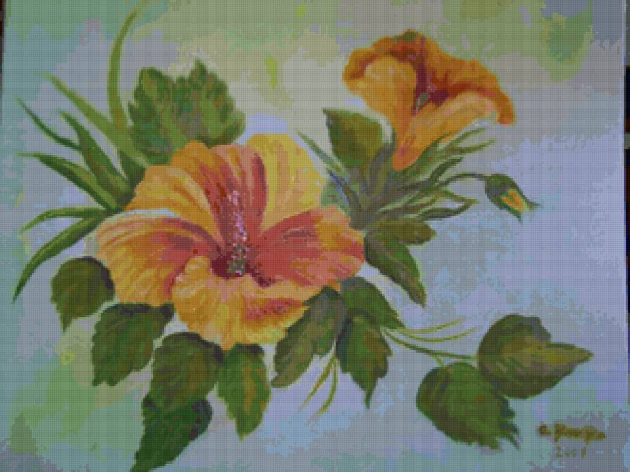 №77189 - живопись, цветы - предпросмотр