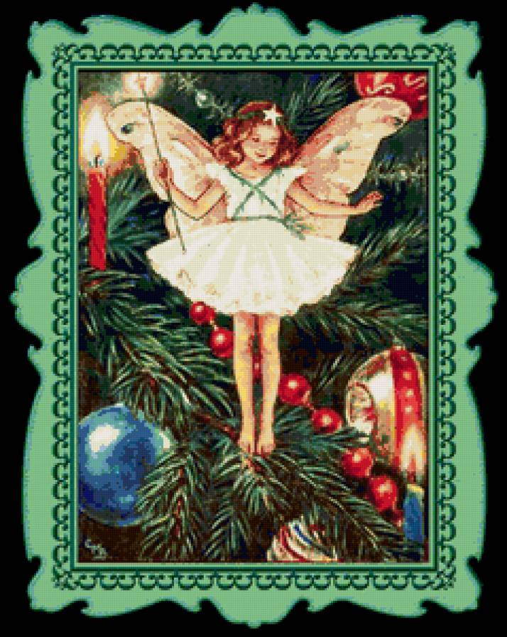 новогодняя фея - феи, фэнтези, елка, девочка, шары, эльфы, дети - предпросмотр