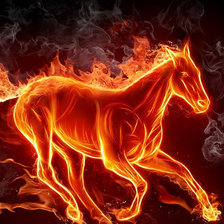 Оригинал схемы вышивки «огненый конь» (№77252)