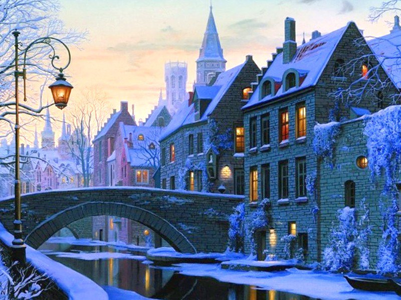 зимний вечер - оригинал