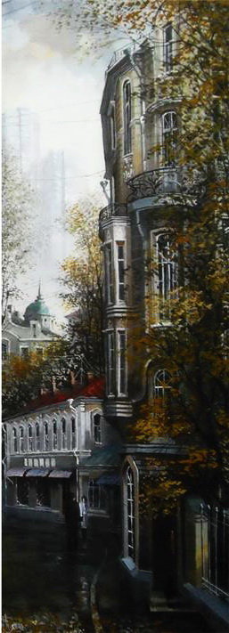 городской пейзаж триптих3 - пейзаж - оригинал