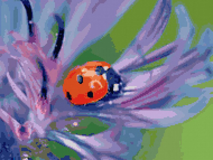 Солнышко - животные, насекомые, цветы, божья коровка, природа - предпросмотр