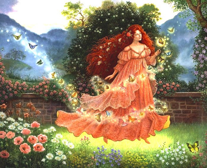 лето - фея, времена года, девушка - оригинал