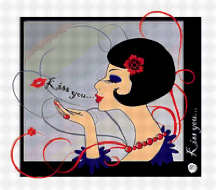 кисс ю - девушка, поцелуй - предпросмотр