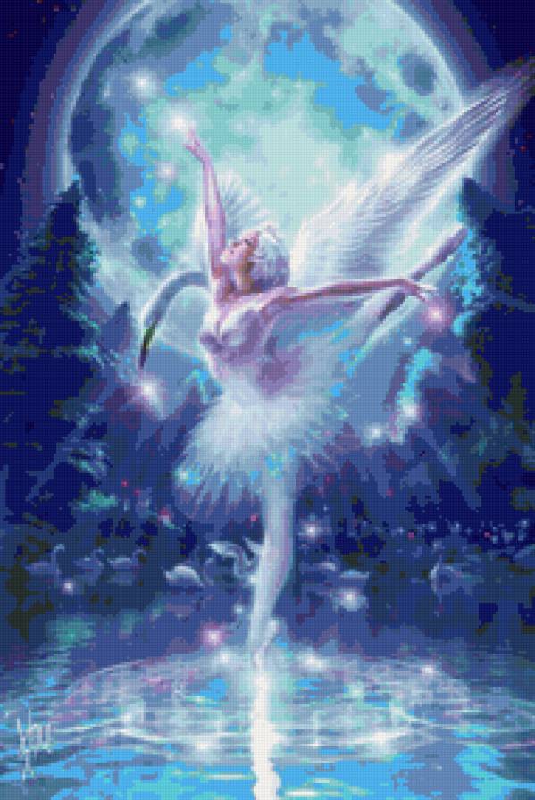 Балерина - балерина, лебеди - предпросмотр