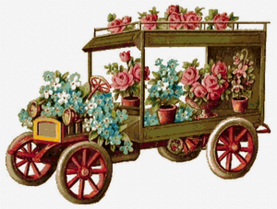 563 - винтаж, цветы - предпросмотр