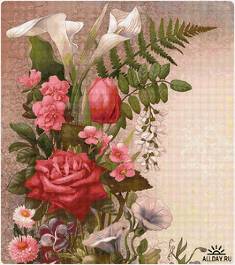 456 - картина, букет, цветы - предпросмотр