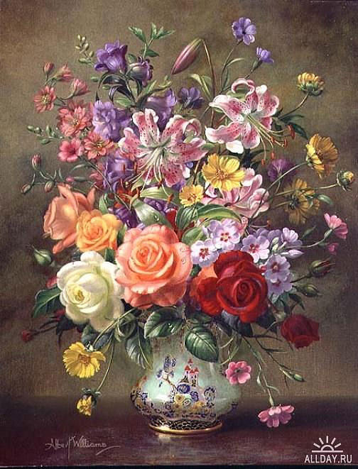 856 - картина, цветы, букет - оригинал