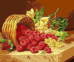 корзина с малиной - цветы.корзина.малина - оригинал