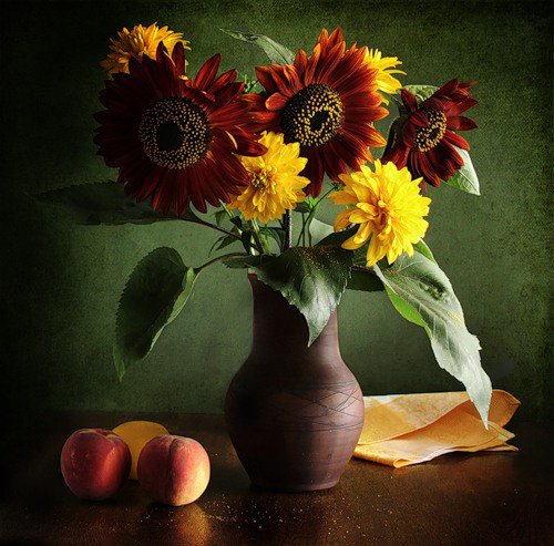 Осенние цветы - цветы, букет - оригинал