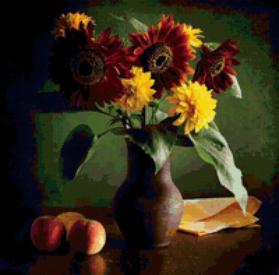 Осенние цветы - цветы, букет - предпросмотр