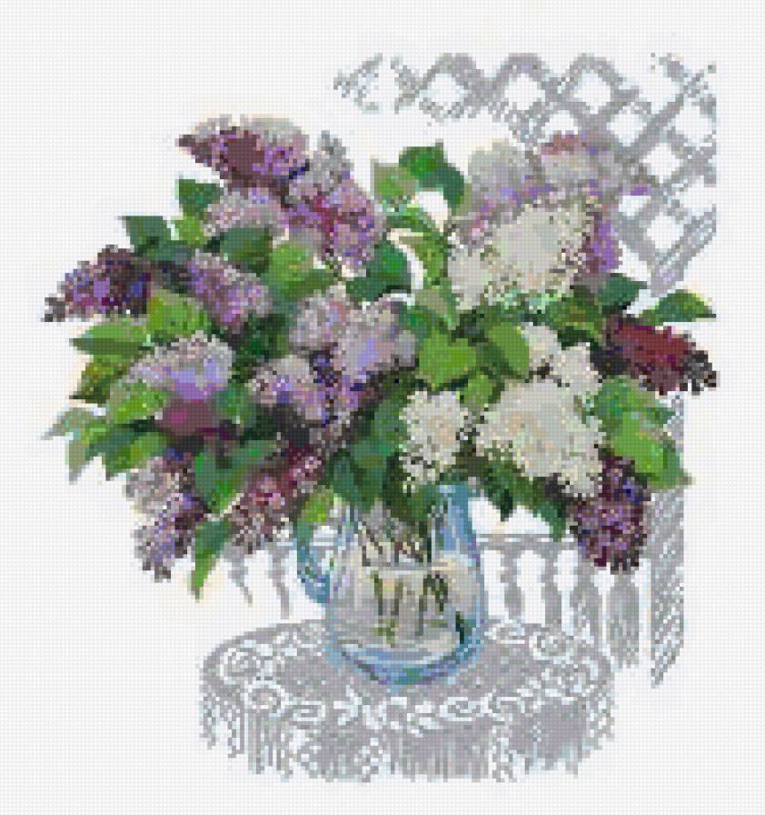 Букет сирени - цветы в вазе, букет - предпросмотр