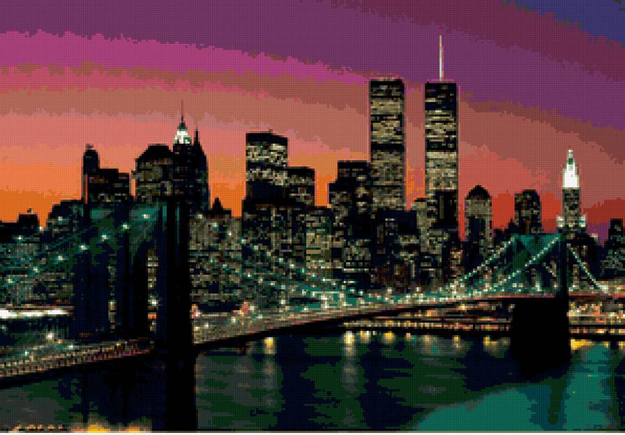 город - пейзаж, ночь - предпросмотр