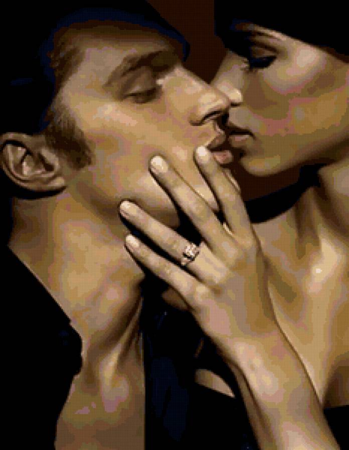 любовь - пары, картина, страсть, двое, влюбленные - предпросмотр