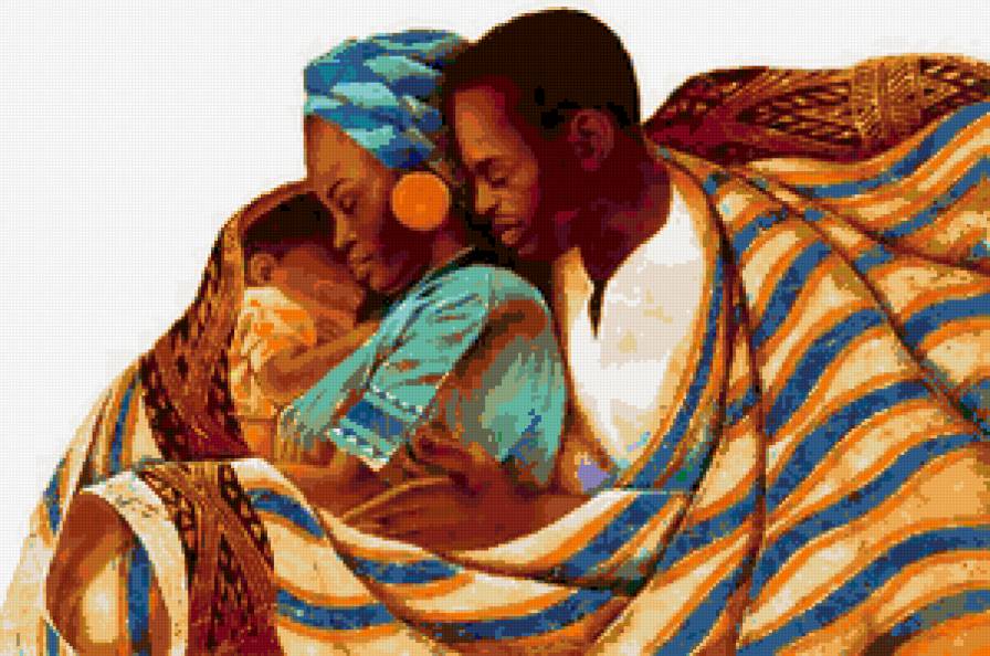 любовь - мотив, семья, африка, нежность - предпросмотр