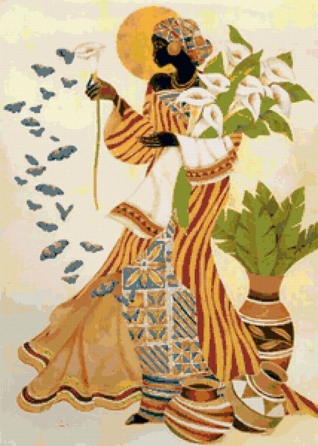 африка - мотив, девушка, образ - предпросмотр