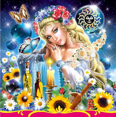 Девушка - девушка, живопись, цветы - оригинал