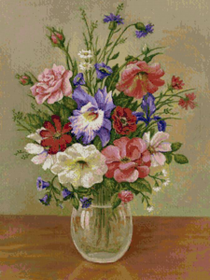 789 - цветы, букет, ваза - предпросмотр