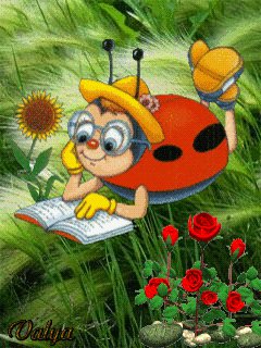 Любопытный жук - рисунок, жук, растения, детям, божья коровка - оригинал