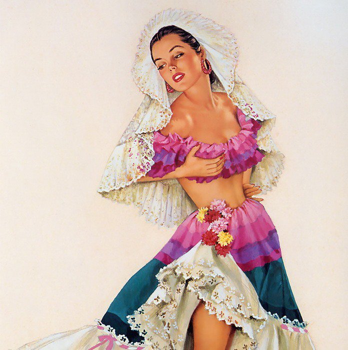 898 - винтаж, пин ап, девушка - оригинал