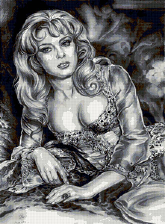 1256 - портрет, девушка, монохром - предпросмотр