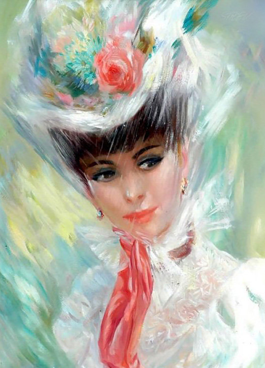 девушка в шляпе - оригинал