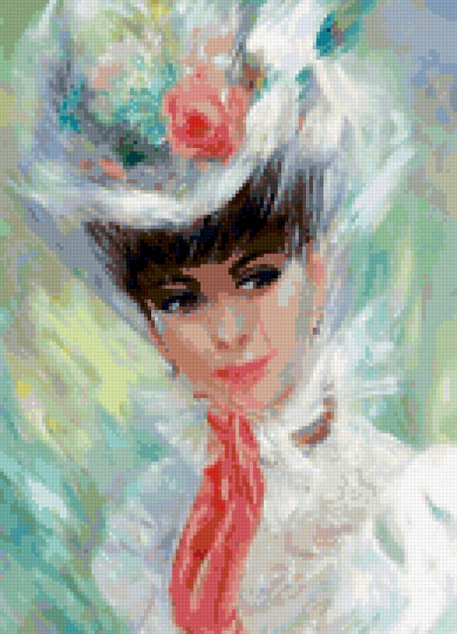 девушка в шляпе - предпросмотр