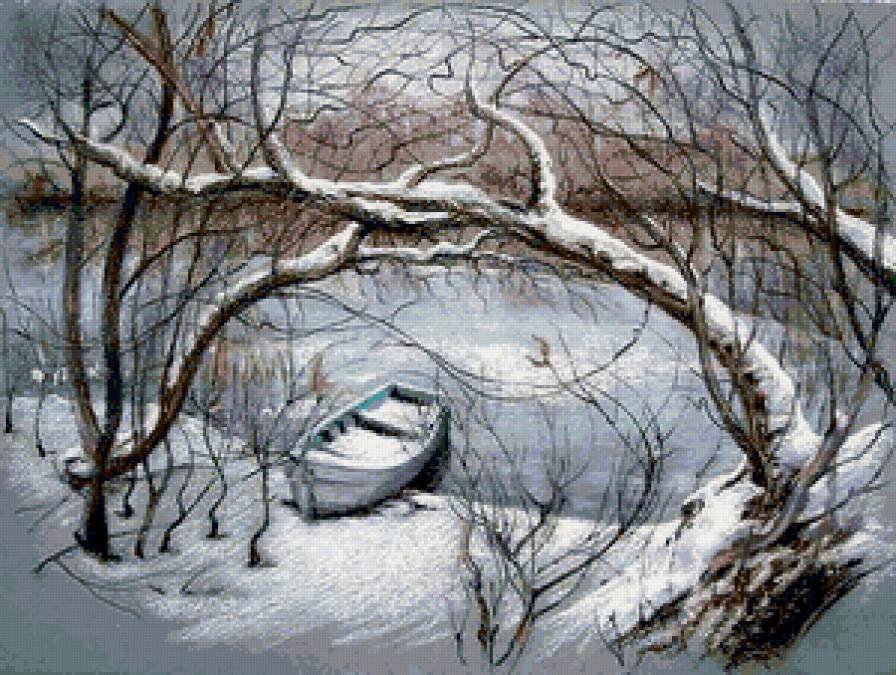 Зимний пейзаж - предпросмотр