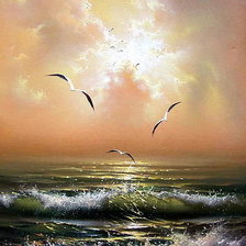 Схема вышивки «Чайки»