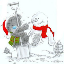 Схема вышивки «Мишка Тедди Зима»