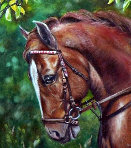 №80176 - животные, искусство, лошадь, природа, картина, живопись - оригинал