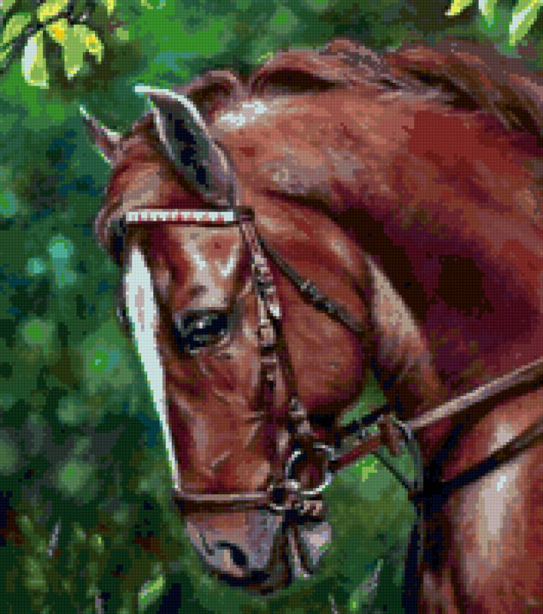 №80176 - живопись, картина, искусство, природа, лошадь, животные - предпросмотр