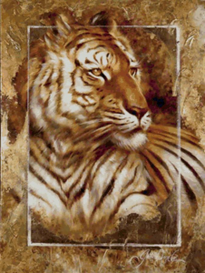 Животный мир в картинах Дженис Дар Куа - животные, тигр - предпросмотр