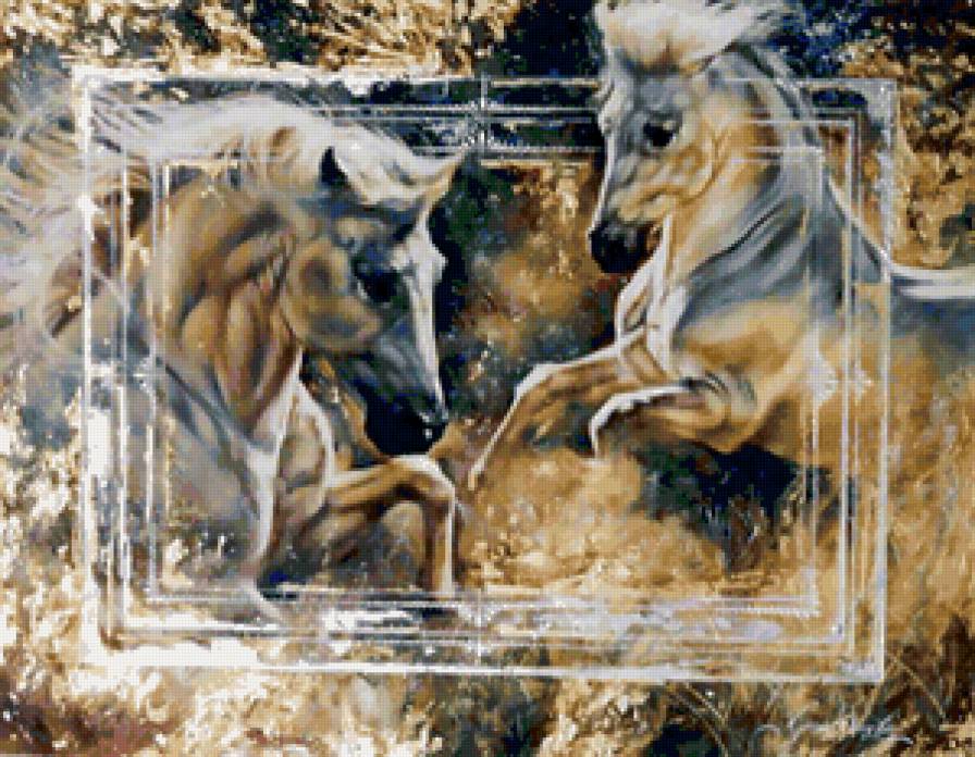 Животный мир в картинах Дженис Дар Куа - животные, лошади - предпросмотр