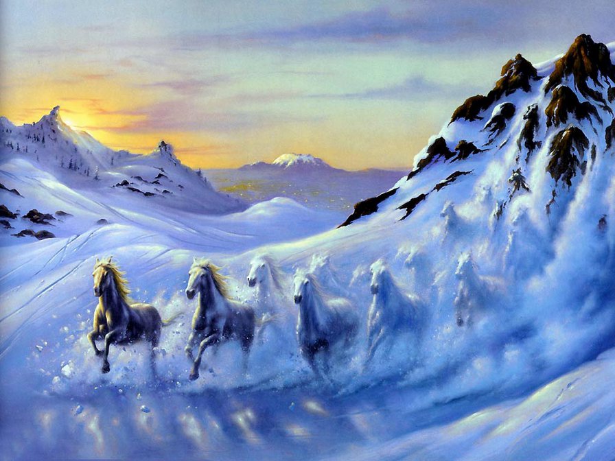 Snezhnie loshadi - zhiwotnie - оригинал