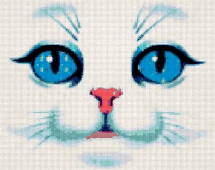 Кошечка - коты, животные, живопись - предпросмотр