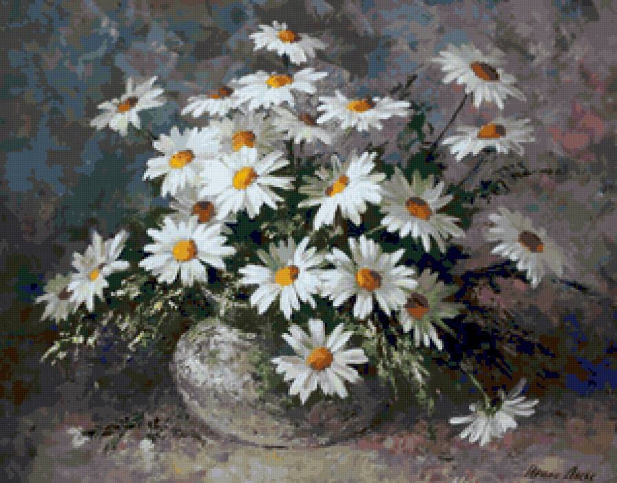 Букет ромашек - окно, ромашка, ромашки, цветы, полевые цветы, флора, букет - предпросмотр